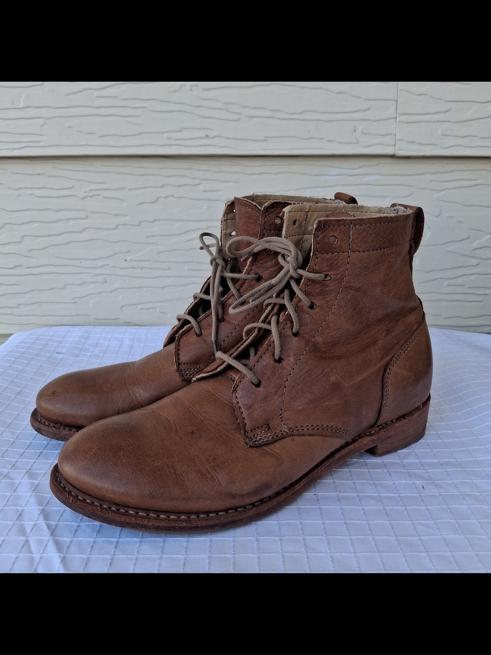 Rare Vintage Shoe Company USA Womens Sz 8 Leather Lace Up Handcrafted Boots